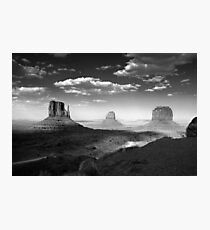 Monument Valley in Black & White Photographic Print