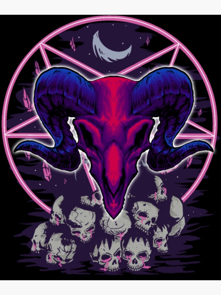 Skull Pentagram Satan Goat Print Pattern Boxing Gloves