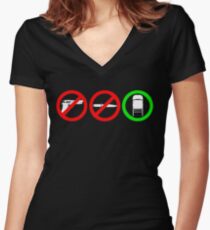 Just Chairs Women's Fitted V-Neck T-Shirt