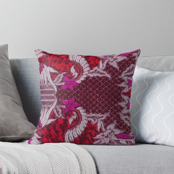 Aperçu de l'œuvre Batik de Bali rouge rose créée et vendue par WAMTEES.
