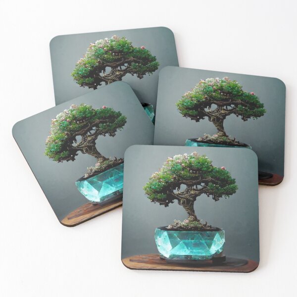 Item preview, Flowering Bonsai Growing out of a Crystal Block designed and sold by Styxiann.