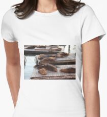 sea lion 4 Women's Fitted T-Shirt