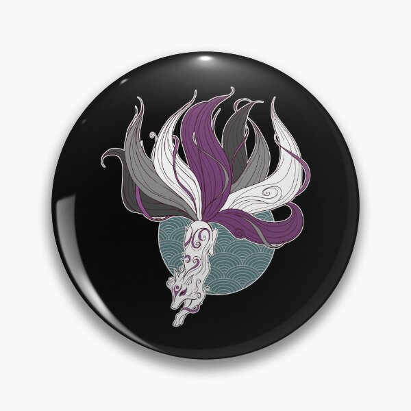 Item preview, Asexual Pride Kitsune designed and sold by Clara Hollins.