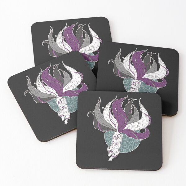 Item preview, Asexual Pride Kitsune designed and sold by Clara Hollins.