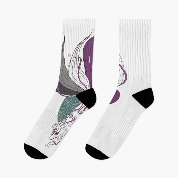 Item preview, Asexual Pride Kitsune designed and sold by Clara Hollins.
