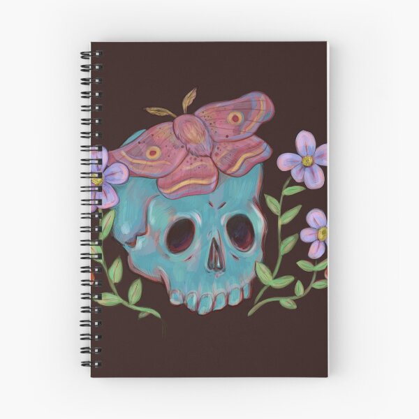 Item preview, Blue skull with moth  designed and sold by UntitledJPEG00.
