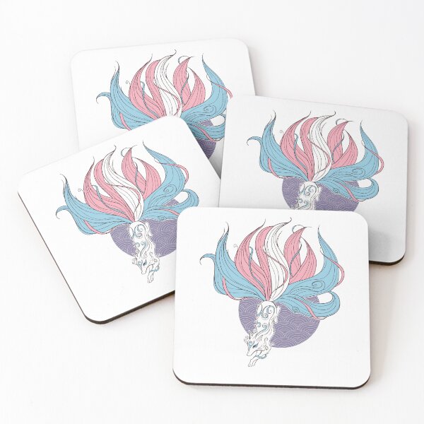 Item preview, Transgender Pride Kitsune designed and sold by Clara Hollins.