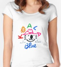 Koala Blue - Olivia Newton-John Women's Fitted Scoop T-Shirt