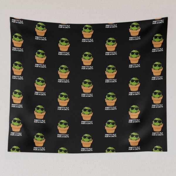 Item preview, Pretty Fly For A Cacti Funny Cactus Puns (Dark BG) designed and sold by punnybone.
