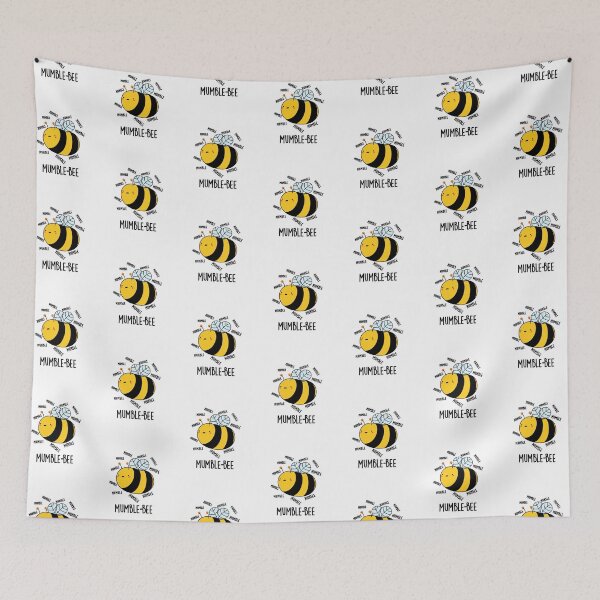 Item preview, Mumble Bee Funny Bug Puns  designed and sold by punnybone.
