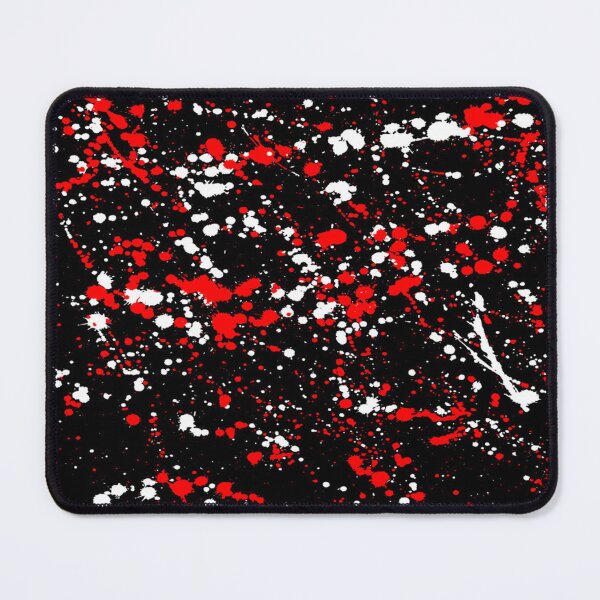 Item preview, Red and White Paint Splatters on Black designed and sold by lmcvinco.