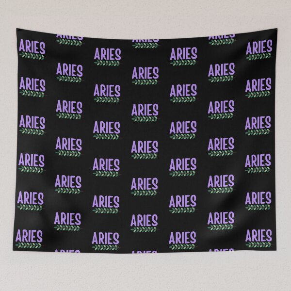 Item preview, Aries Zodiac Sign with Leaves designed and sold by Hellofriendco.