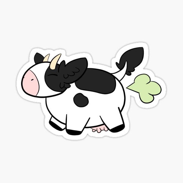 Fancy Strawberry Cow | Sticker