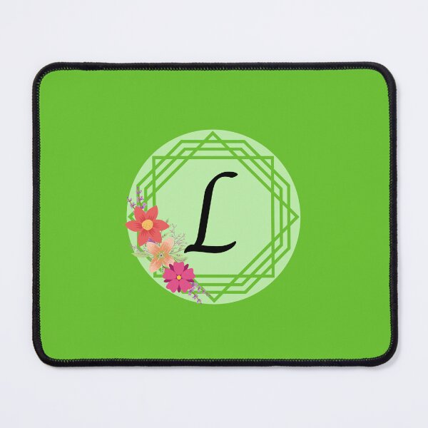 Item preview, Floral Geometric Upper Case Letter L Monogram designed and sold by MGonline.