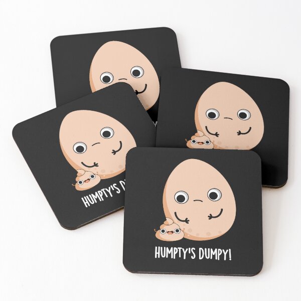 Item preview, Humpty's Dumpy Funny Egg Poop Puns (Dark BG) designed and sold by punnybone.