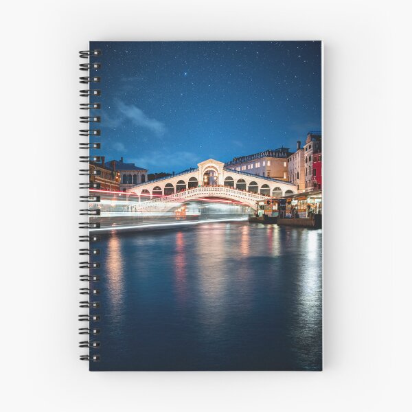 Item preview, Rialto Bridge, Venice at Night Art Print designed and sold by Peter Blenz.