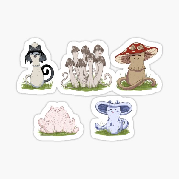 Item preview, Meowshrooms designed and sold by Little Beetle Works.