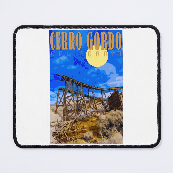 Item preview, Cerro Gordo Mines Vintage Travel Poster designed and sold by SJMexplores.