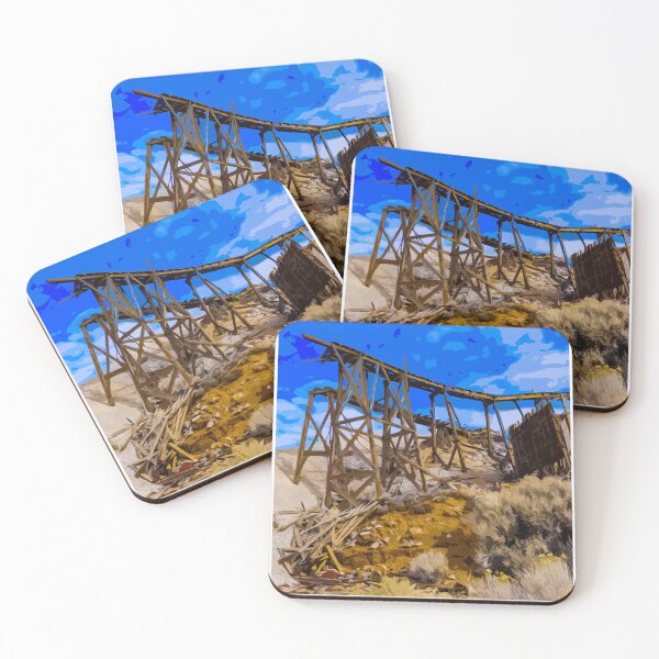 Item preview, Cerro Gordo Mines Vintage Travel Poster designed and sold by SJMexplores.