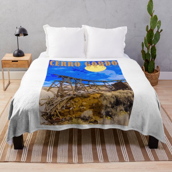 Item preview, Cerro Gordo Mines Vintage Travel Poster designed and sold by SJMexplores.