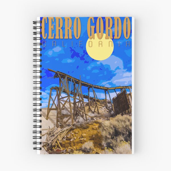 Item preview, Cerro Gordo Mines Vintage Travel Poster designed and sold by SJMexplores.