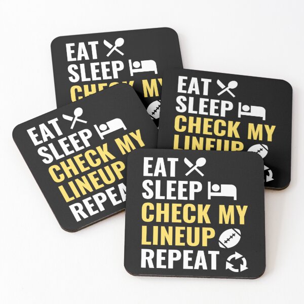 Item preview, Eat Sleep Check My Lineup Repeat - Funny Football Quotes designed and sold by chetan786.