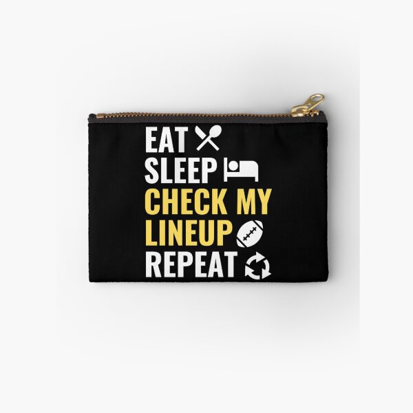 Item preview, Eat Sleep Check My Lineup Repeat - Funny Football Quotes designed and sold by chetan786.