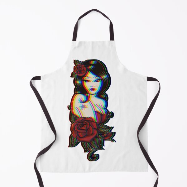 Item preview, Tattoo rose woman anaglyph 3d glitch designed and sold by eNVy Co.