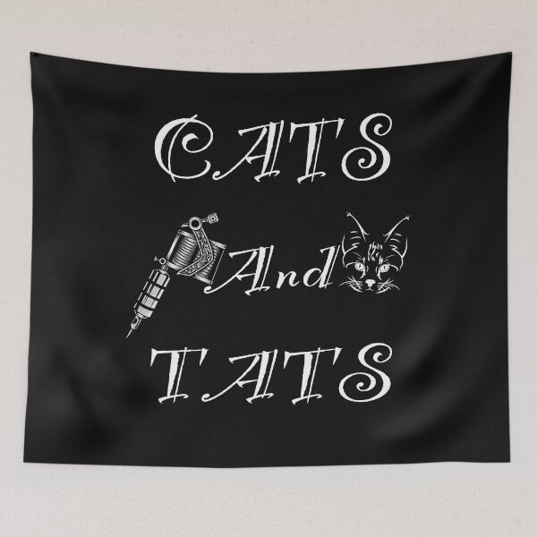Item preview, Cats and Tats Cats Lover Flowers Cats Tattoo Cat Person designed and sold by MediTees.