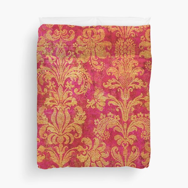"Red and Gold Damask" Duvet Cover for Sale by DurinEberhart Redbubble