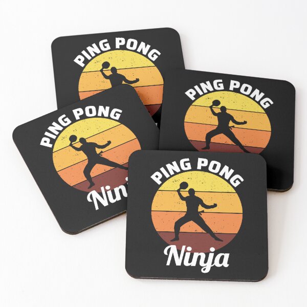 Item preview, Ping Pong Table Tennis Ninja Warrior Vintage Retro Funny designed and sold by CuteDesigns1.