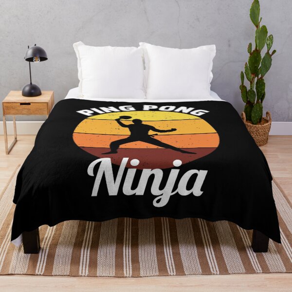 Item preview, Ping Pong Table Tennis Ninja Warrior Vintage Retro Funny designed and sold by CuteDesigns1.