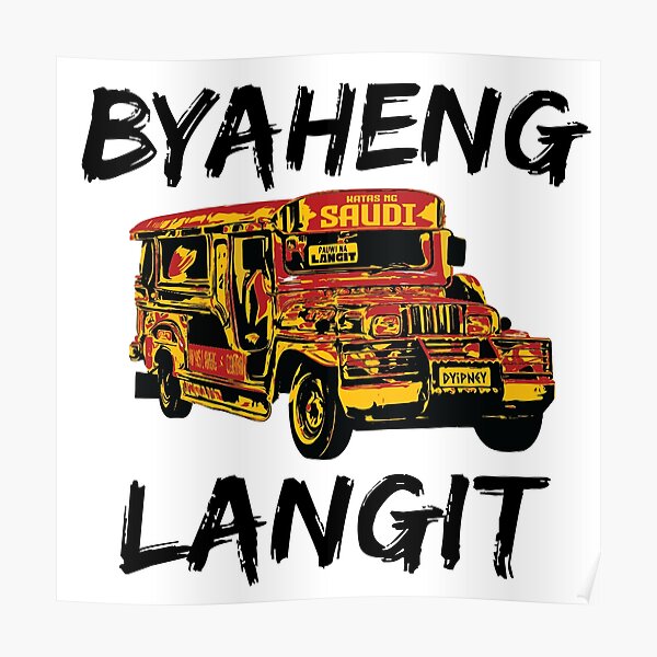 "Jeepney Byaheng Langit" Poster for Sale by Aw10tiko Redbubble