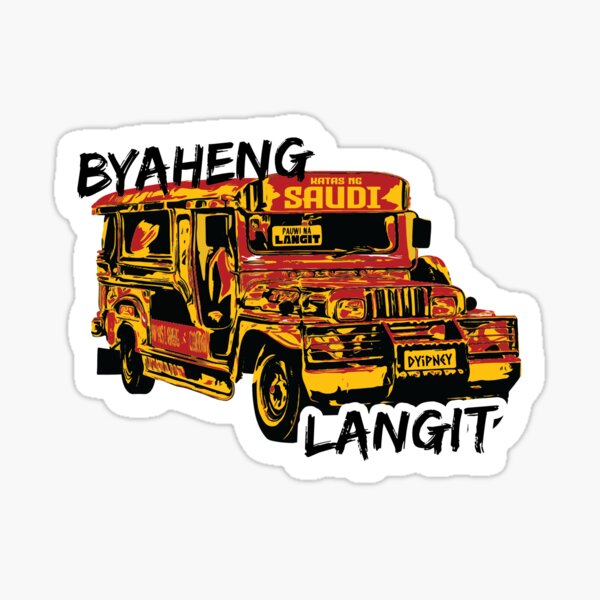 "Jeepney Byaheng Langit" Sticker for Sale by Aw10tiko Redbubble