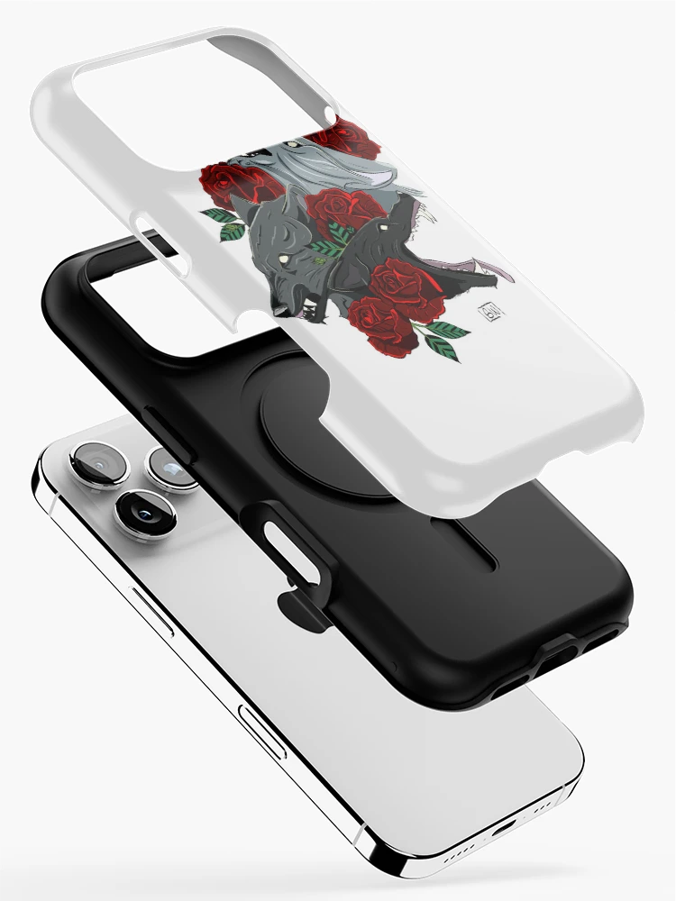 Thumbnail 2 of 4, iPhone Case, Wolves and Roses designed and sold by JustDreadful.