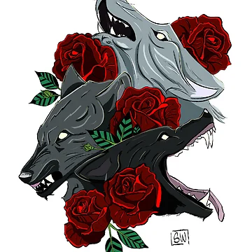 Artwork thumbnail, Wolves and Roses by JustDreadful