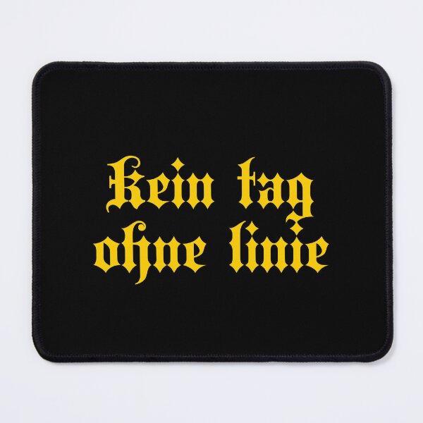 Item preview, Kein Tag Ohne Linie - Not A Day Without A Line - German Phrases - Writing - Yellow designed and sold by JourneyCreative.