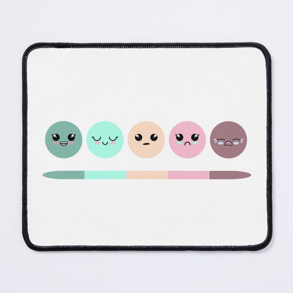 Item preview, Cute Kawaii style emoji  or emoticon scale for rating happy smile neutral sad  designed and sold by Hollyharry.