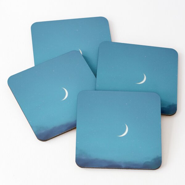 Item preview, Aqua Blue Moonlit Stars designed and sold by Lucidesigns.