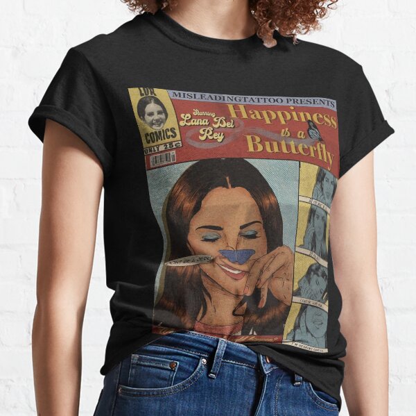 the del rey comic vintage lana happiness is a butterfly Classic T-Shirt