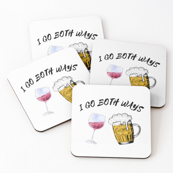 Item preview, I Go Both Ways Wine And Beer designed and sold by LuckyKermit.