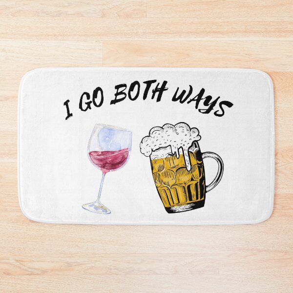 Item preview, I Go Both Ways Wine And Beer designed and sold by LuckyKermit.