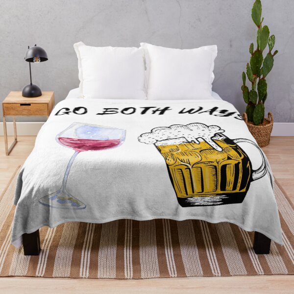 Item preview, I Go Both Ways Wine And Beer designed and sold by LuckyKermit.