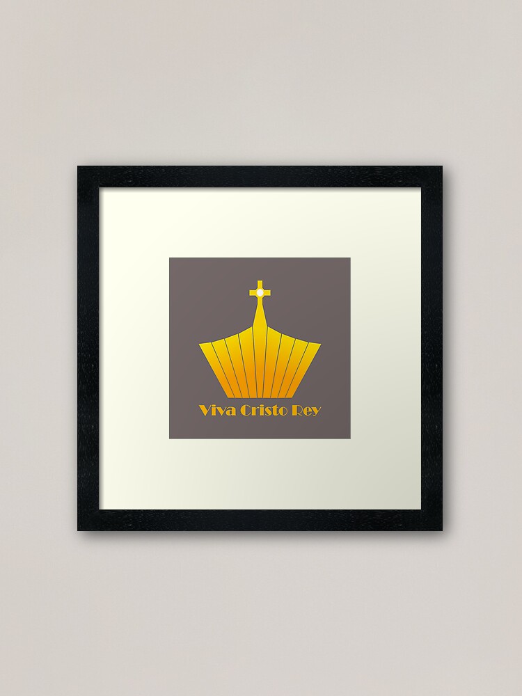 Imagen 1 de 7, Lámina enmarcada con la obra Viva Cristo rey, diseñada y vendida por kikino1988.