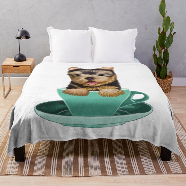 Item preview, Teacup Yorkie in a Tea Cup designed and sold by Elizabeth-G-Art.