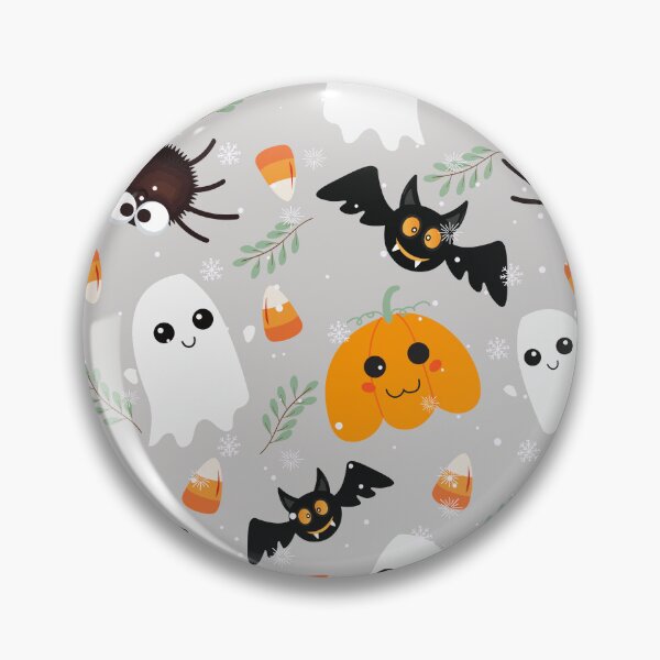Item preview, Cute Halloween pumpkin head with bats spiders and candy pattern designed and sold by Cutiespattern.