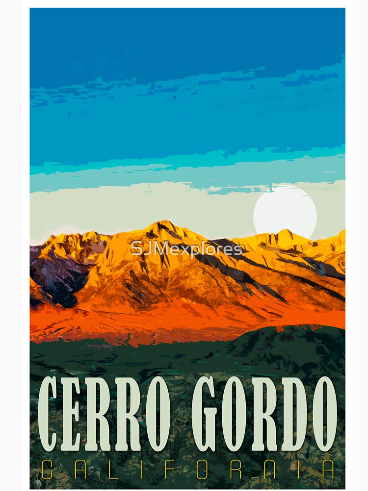 "Cerro Gordo Mount Whitney Travel Poster" Tshirt for Sale by