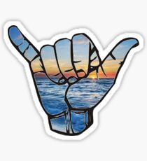 Ocean Sunset Shaka Sticker