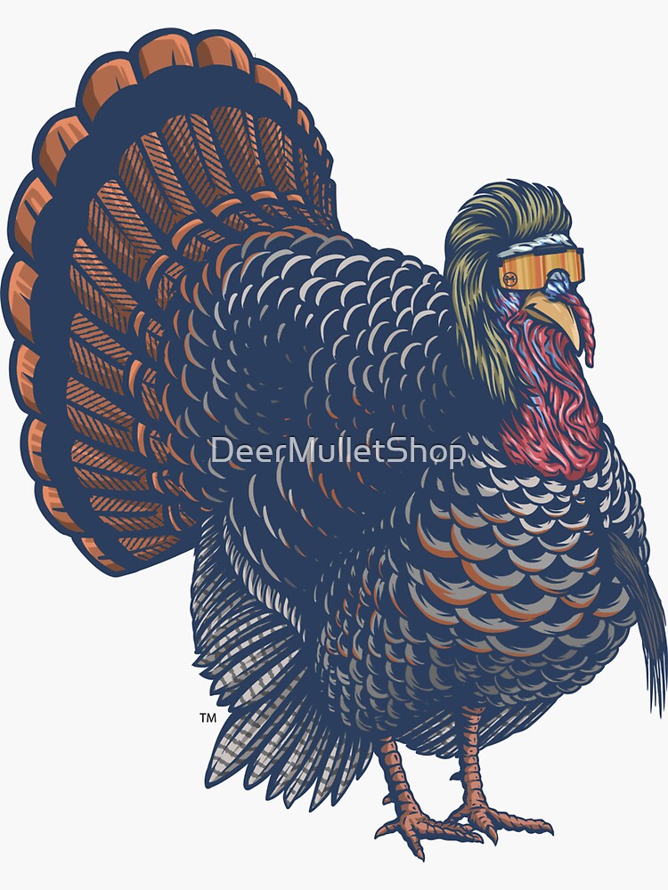 Thumbnail 3 von 3, Sticker, Truthahn Meeräsche designt und verkauft von DeerMulletShop.