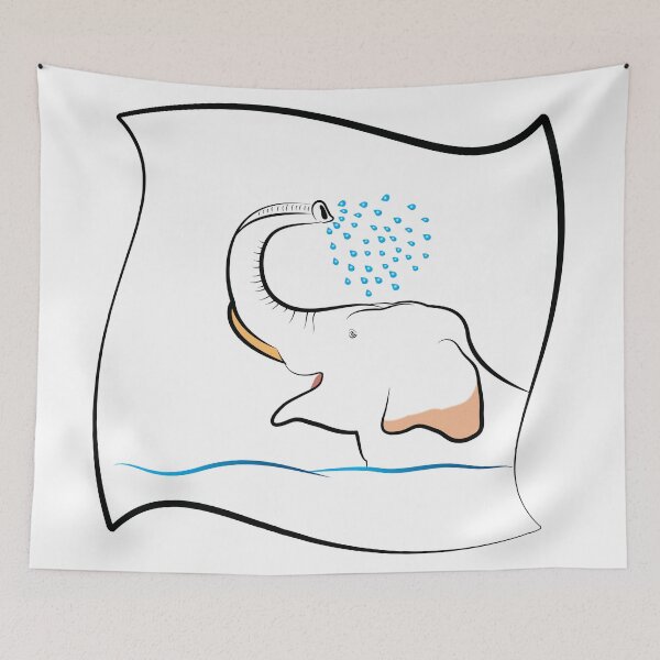 Item preview, Bathing elephant designed and sold by AnuNP.
